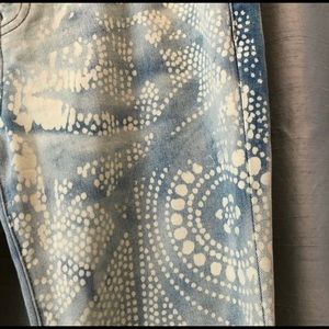 Free People flared jeans with faded print